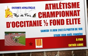 Championnat d'Occitanie elite de 1/2 fond