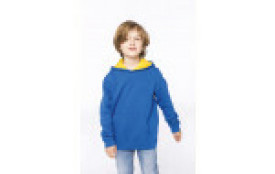SWEAT-SHIRT CAPUCHE CONTRASTÉE ENFANT
